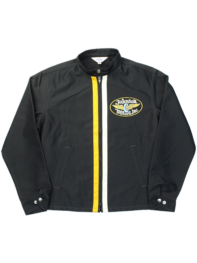 TMJ2402 / TOYS McCOY BECK NYLON/COTTON RACING JACKET JOHNSON MOTORS " WOODY WOODPECKER "
