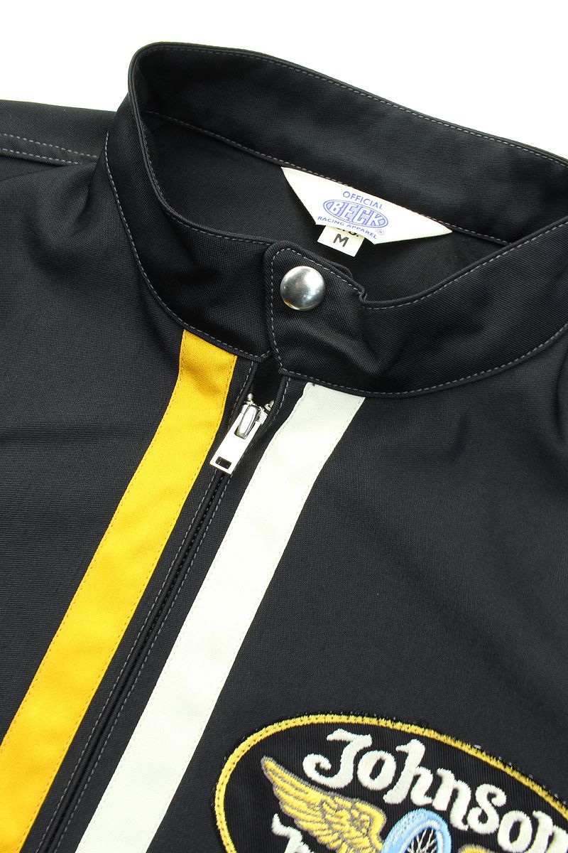 TMJ2402 / TOYS McCOY BECK NYLON/COTTON RACING JACKET JOHNSON MOTORS " WOODY WOODPECKER "