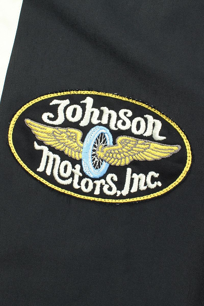 TMJ2402 / TOYS McCOY BECK NYLON/COTTON RACING JACKET JOHNSON MOTORS " WOODY WOODPECKER "
