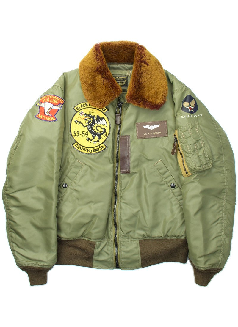 TMJ2428 / TOYS McCOY TYPE B-15C OLIVE VER. MONARCH MFG.CO. 429TH FTR BMR SQ "BLACK DRAGONS"