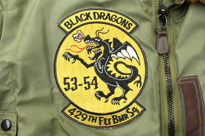 TMJ2428 / TOYS McCOY TYPE B-15C OLIVE VER. MONARCH MFG.CO. 429TH FTR BMR SQ "BLACK DRAGONS"