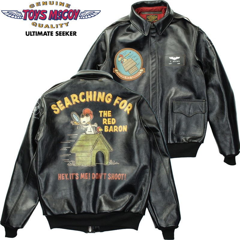 TMJ2502 / TOYS McCOY TYPE A-2 RWA BLACK VER. SNOOPY" SEARCHING FOR THE RED BARON "