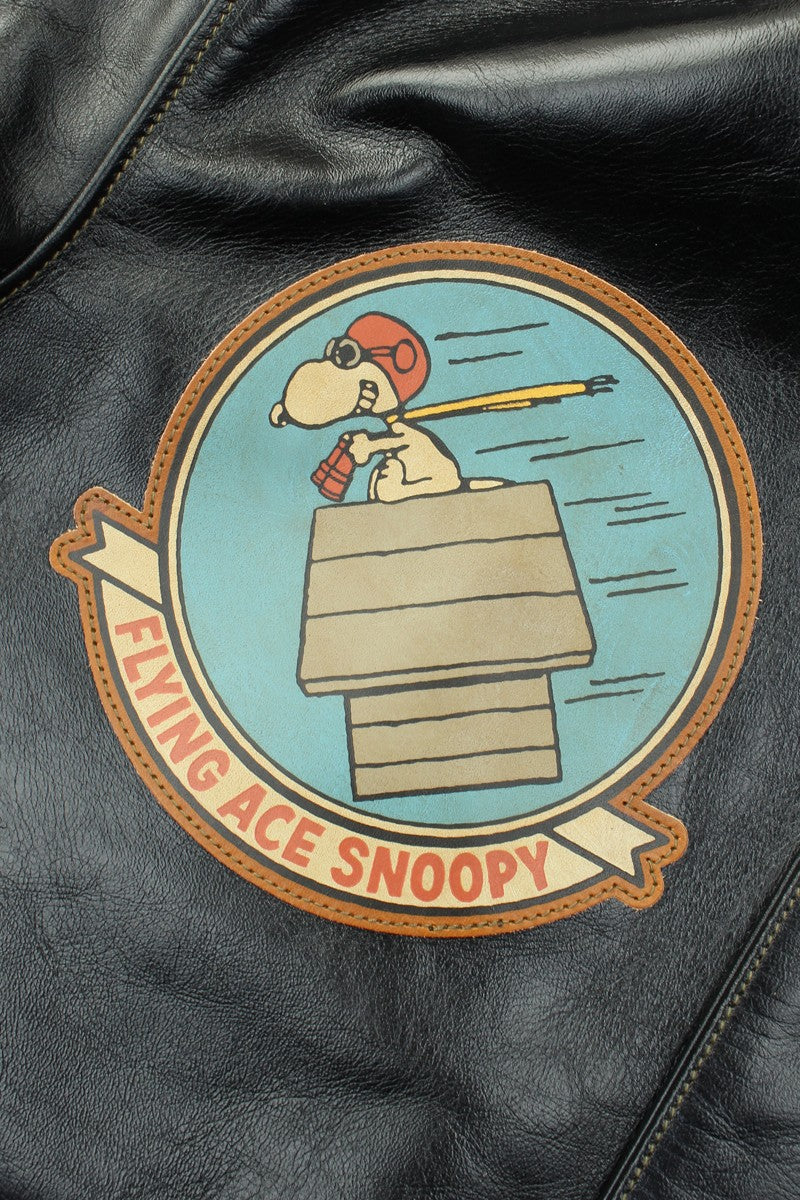 TMJ2502 / TOYS McCOY TYPE A-2 RWA BLACK VER. SNOOPY" SEARCHING FOR THE RED BARON "
