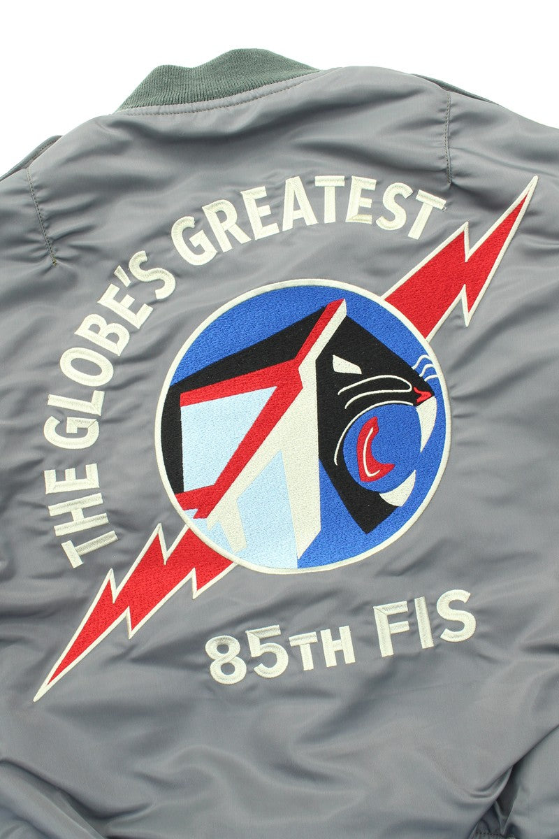 TMJ2507 / TOYS McCOY TYPE L-2B BLUE ANCHOR OVERALL CO.,INC. 85TH FIS " GLOBE'S GREATEST "
