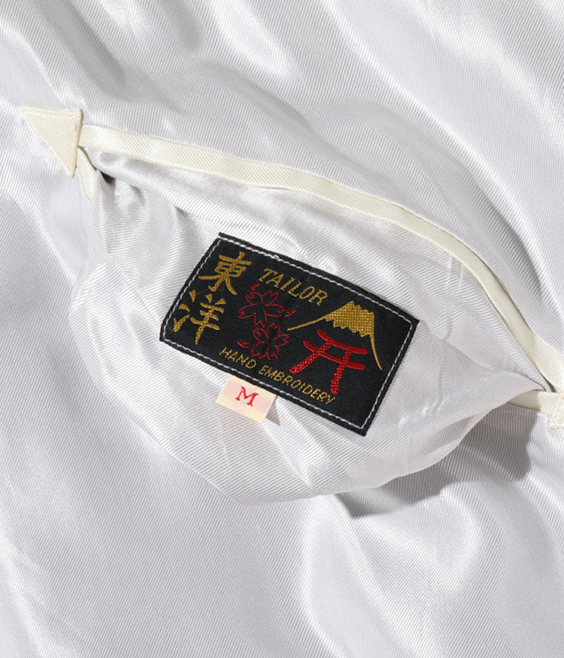 TT15390-190 / TAILOR TOYO Early 1950s Style Acetate Souvenir Jacket “EAGLE” × “JAPAN MAP”