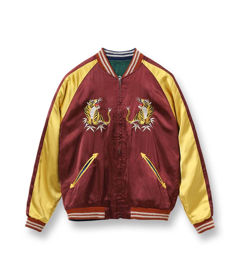 TT15416-145 / TAILOR TOYO Late 1940s Style Acetate Souvenir Jacket “KOSHO & CO.” Special Edition “DRAGON & JAPAN MAP” × “ROARING TIGER”