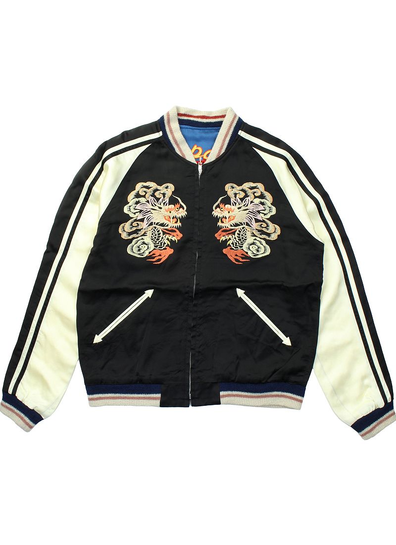 TT15531-119 / TAILOR TOYO Early 1950s Style Acetate Souvenir Jacket “KOSHO & CO.” Special Edition “DUELLING DRAGONS”דJAPAN MAP PRINT”