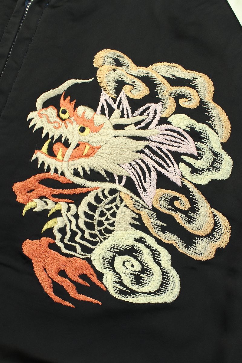 TT15531-119 / TAILOR TOYO Early 1950s Style Acetate Souvenir Jacket “KOSHO & CO.” Special Edition “DUELLING DRAGONS”דJAPAN MAP PRINT”