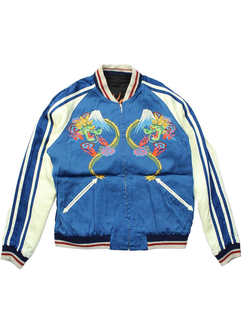 TT15531-119 / TAILOR TOYO Early 1950s Style Acetate Souvenir Jacket “KOSHO & CO.” Special Edition “DUELLING DRAGONS”דJAPAN MAP PRINT”