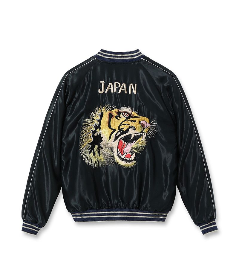 TT15542-190 / TAILOR TOYO Early 1950s Style Acetate Souvenir Jacket “RED EAGLE” × “TIGER HEAD”