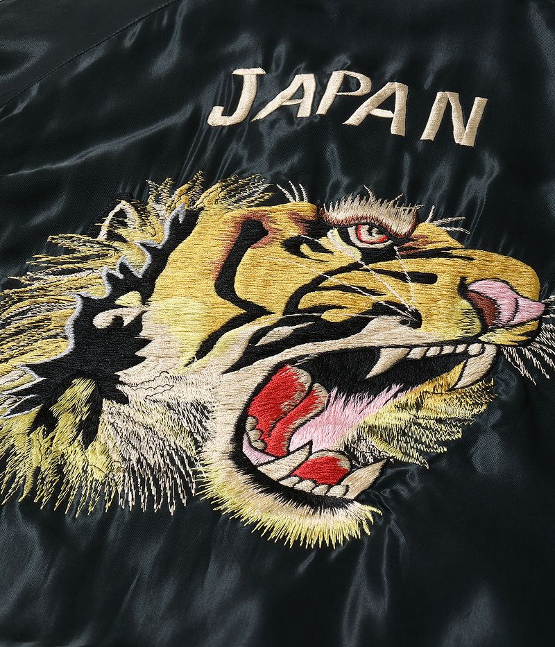 TT15542-190 / TAILOR TOYO Early 1950s Style Acetate Souvenir Jacket “RED EAGLE” × “TIGER HEAD”