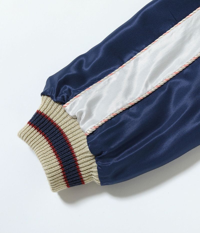 TT15542-190 / TAILOR TOYO Early 1950s Style Acetate Souvenir Jacket “RED EAGLE” × “TIGER HEAD”
