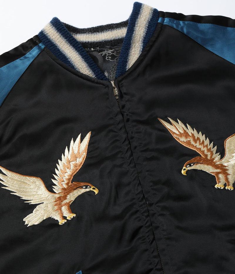 TT15717-119 / KOSHO & CO. TAILOR TOYO Early 1950s Style Rayon Brocade × Acetate Souvenir Jacket TOYO ENTERPRISE 60th Anniversary Special Edition “TIGER & DRAGON” (BROCADE) × “EAGLE”