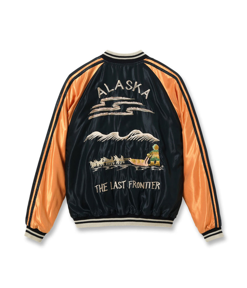 TT15790-128 / TAILOR TOYO Late 1950s Style Acetate Souvenir Jacket SUKAJAN “ALASKAN EAGLE” × “DOG SLED”