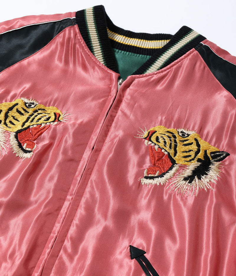 TT15790-145 / TAILOR TOYO Mid 1950s Style Acetate Souvenir Jacket “EAGLE & TIGER” × “ROARING TIGER”