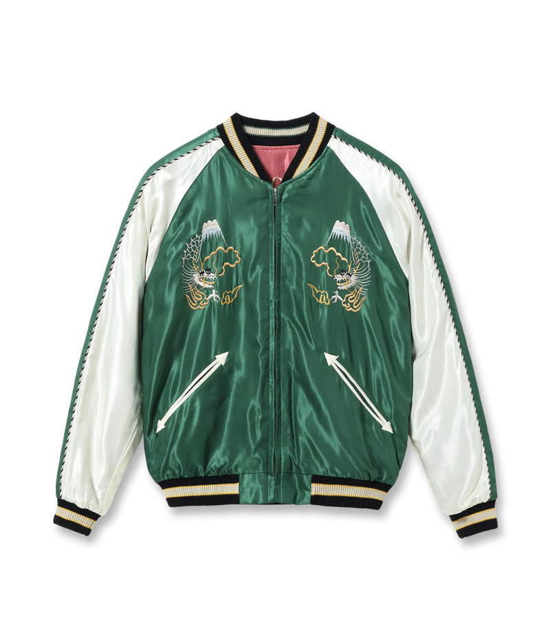 TT15790-145 / TAILOR TOYO Mid 1950s Style Acetate Souvenir Jacket “EAGLE & TIGER” × “ROARING TIGER”