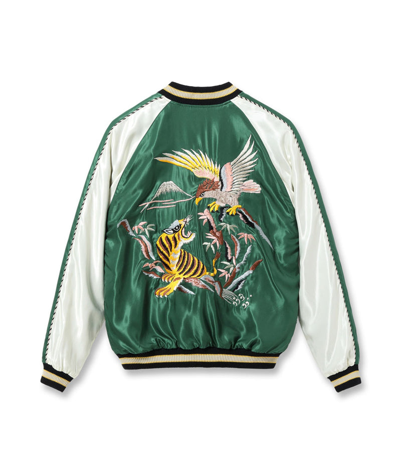 TT15790-145 / TAILOR TOYO Mid 1950s Style Acetate Souvenir Jacket “EAGLE & TIGER” × “ROARING TIGER”