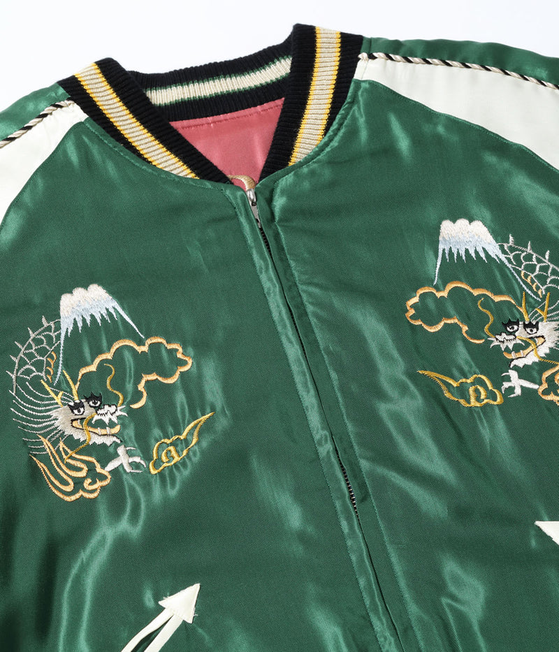 TT15790-145 / TAILOR TOYO Mid 1950s Style Acetate Souvenir Jacket “EAGLE & TIGER” × “ROARING TIGER”