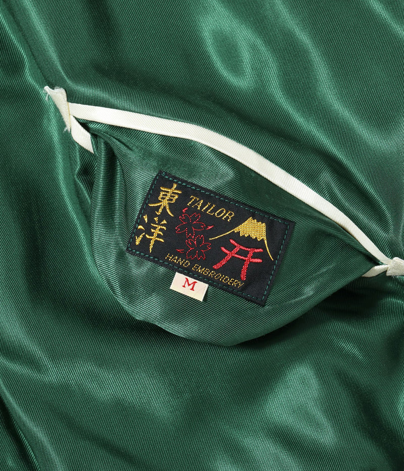 TT15790-145 / TAILOR TOYO Mid 1950s Style Acetate Souvenir Jacket “EAGLE & TIGER” × “ROARING TIGER”