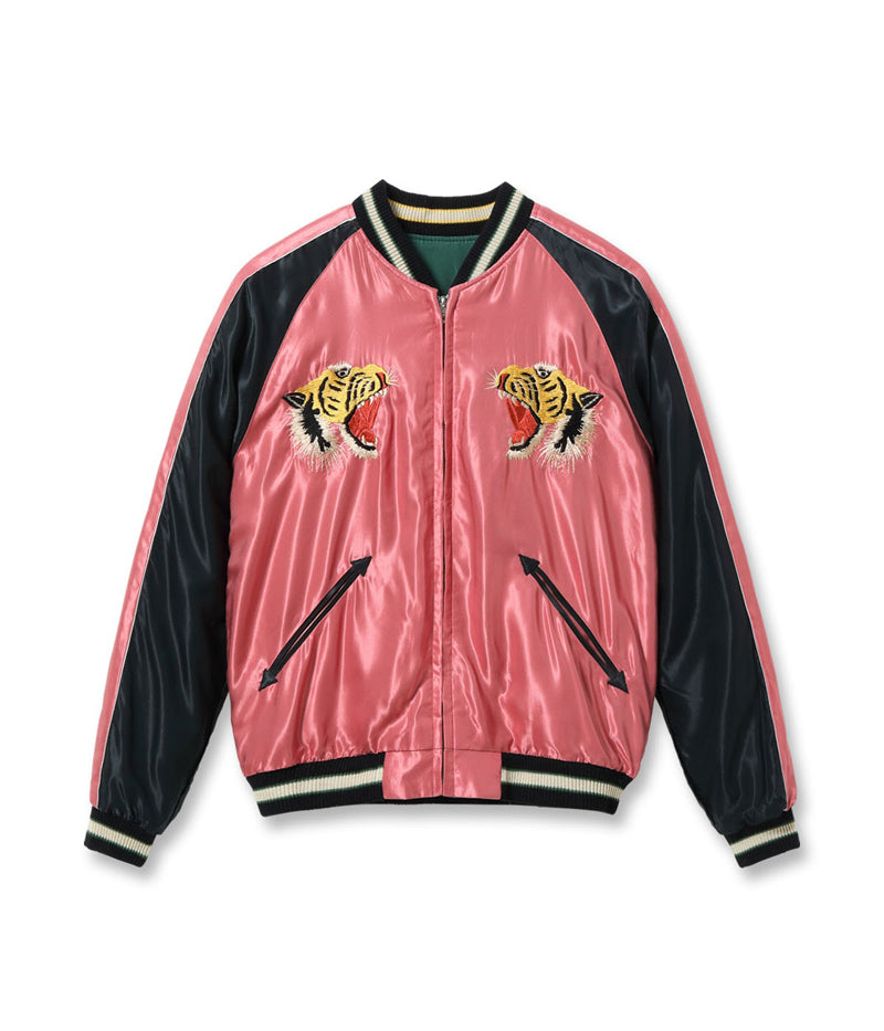 TT15790-145 / TAILOR TOYO Mid 1950s Style Acetate Souvenir Jacket “EAGLE & TIGER” × “ROARING TIGER”