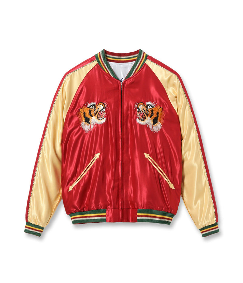 TT15790-170 / TAILOR TOYO Mid 1950s Style Acetate Souvenir Jacket “EAGLE” × “BLUE TIGER”
