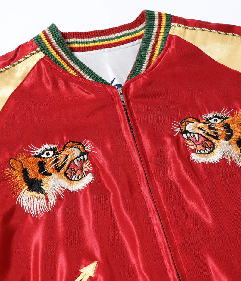 TT15790-170 / TAILOR TOYO Mid 1950s Style Acetate Souvenir Jacket “EAGLE” × “BLUE TIGER”