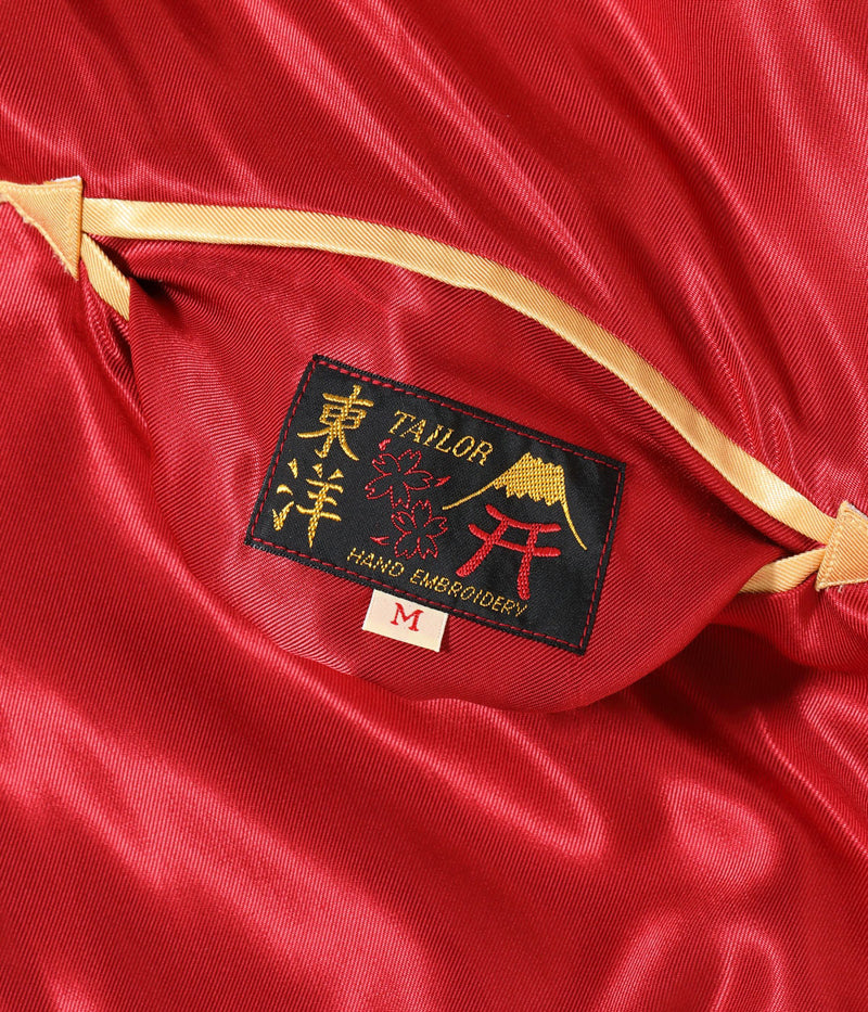 TT15790-170 / TAILOR TOYO Mid 1950s Style Acetate Souvenir Jacket “EAGLE” × “BLUE TIGER”