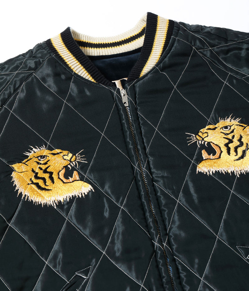 TT15792-128 / TAILOR TOYO Mid 1950s Style Velveteen Souvenir Jacket “ROARING TIGER” × “JAPAN MAP”