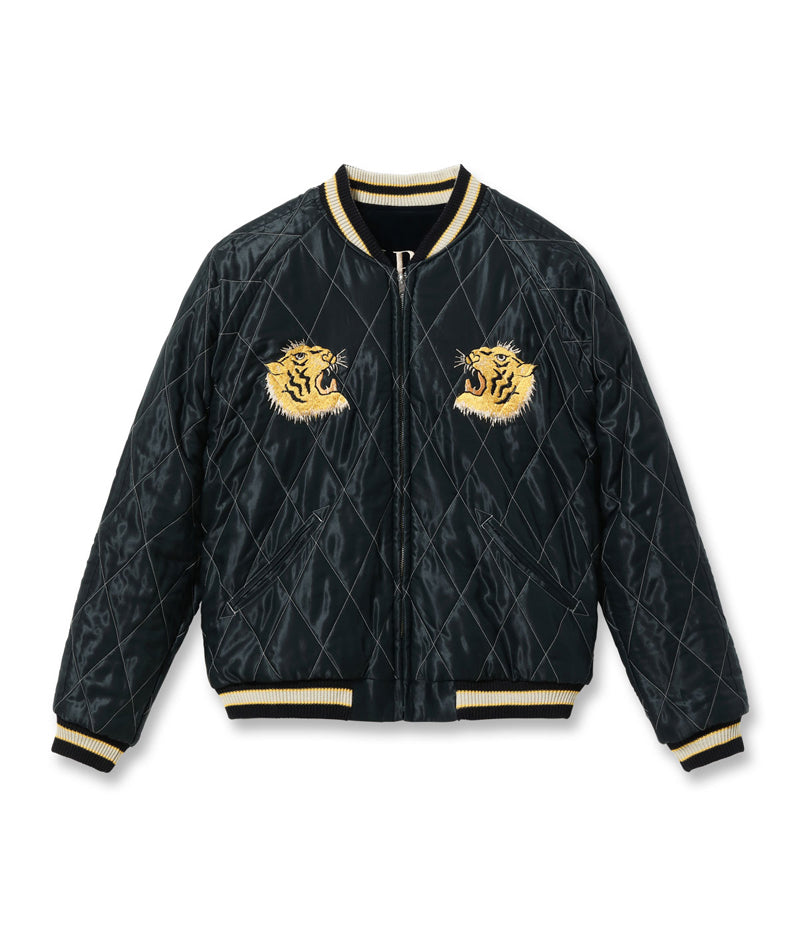 TT15792-128 / TAILOR TOYO Mid 1950s Style Velveteen Souvenir Jacket “ROARING TIGER” × “JAPAN MAP”