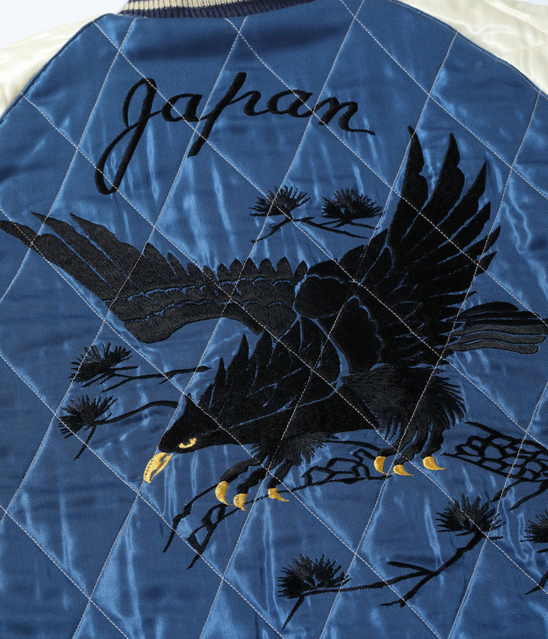 TT15792-138 / TAILOR TOYO Mid 1950s Style Velveteen Souvenir Jacket “WHITE DRAGON” × “BLACK EAGLE”