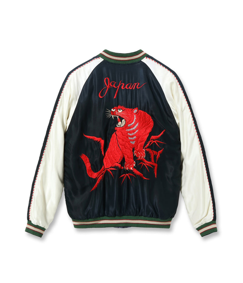 TT15793-119 / TAILOR TOYO Mid 1950s Style Acetate Souvenir Jacket “RED TIGER” × “EAGLE” (AGING MODEL)