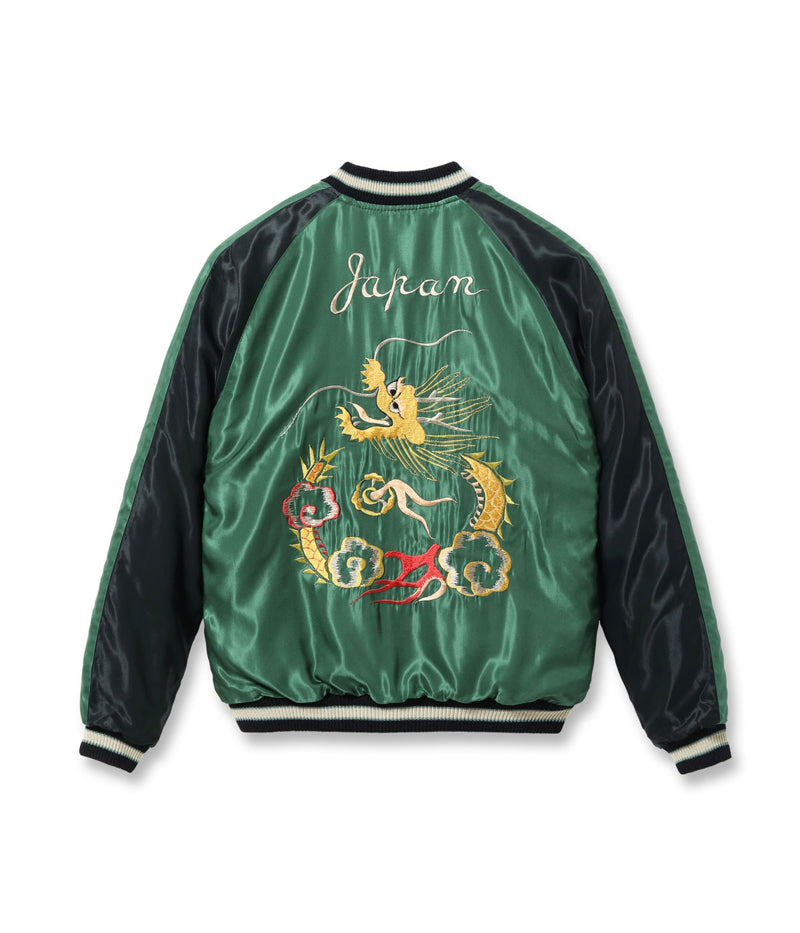 TT15795-119 / TAILOR TOYO Mid 1950s Style Velveteen (Two-tone) × Acetate Souvenir Jacket “TIGER HEAD” × “GOLD DRAGON”
