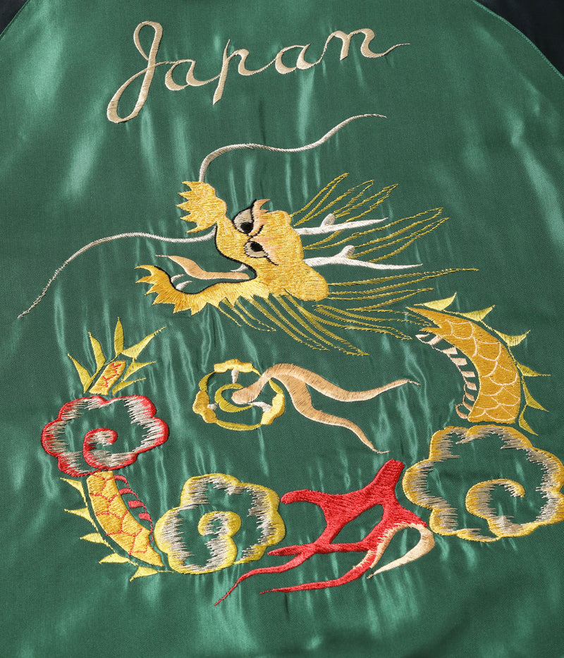 TT15795-119 / TAILOR TOYO Mid 1950s Style Velveteen (Two-tone) × Acetate Souvenir Jacket “TIGER HEAD” × “GOLD DRAGON”