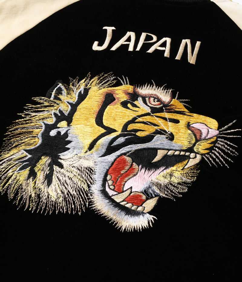 TT15795-119 / TAILOR TOYO Mid 1950s Style Velveteen (Two-tone) × Acetate Souvenir Jacket “TIGER HEAD” × “GOLD DRAGON”