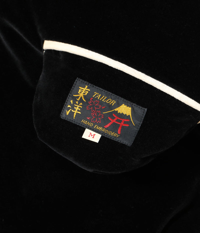 TT15795-119 / TAILOR TOYO Mid 1950s Style Velveteen (Two-tone) × Acetate Souvenir Jacket “TIGER HEAD” × “GOLD DRAGON”