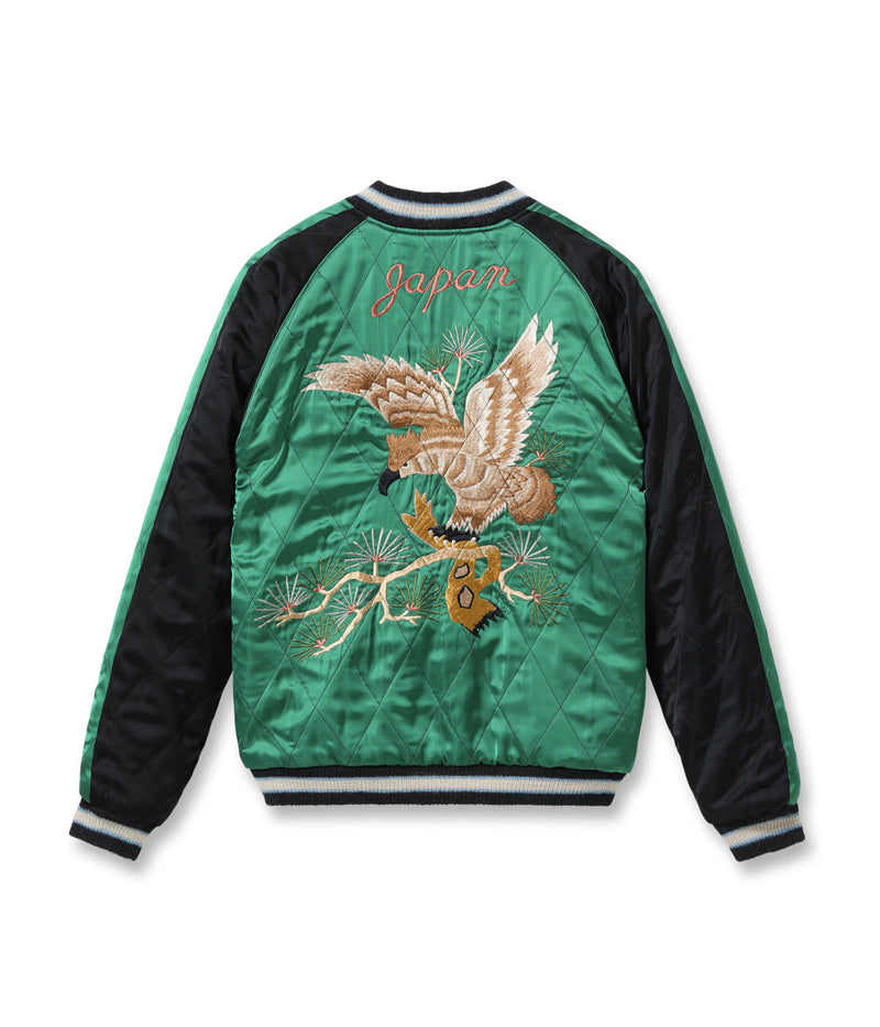 TT15809-119 / KOSHO & CO. TAILOR TOYO Mid 1950s Style Velveteen × Acetate Quilted Souvenir Jacket “Stencil Paint” TOYO ENTERPRISE 60th Anniversary Special Edition “TIGER HEAD” × “EAGLE”