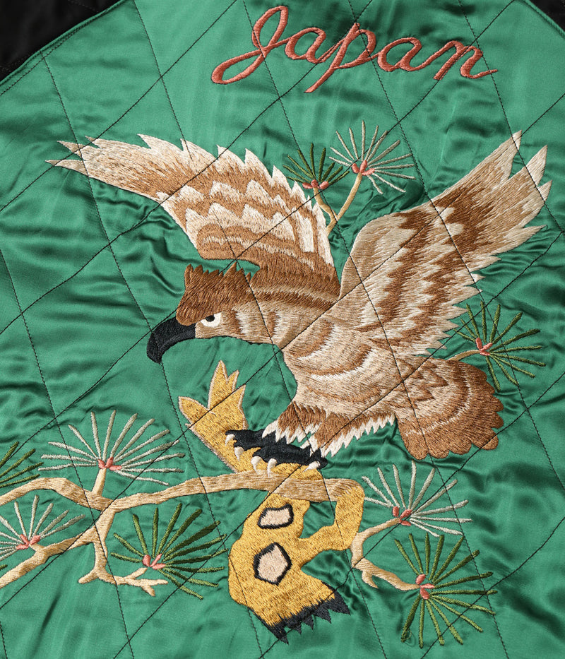 TT15809-119 / KOSHO & CO. TAILOR TOYO Mid 1950s Style Velveteen × Acetate Quilted Souvenir Jacket “Stencil Paint” TOYO ENTERPRISE 60th Anniversary Special Edition “TIGER HEAD” × “EAGLE”