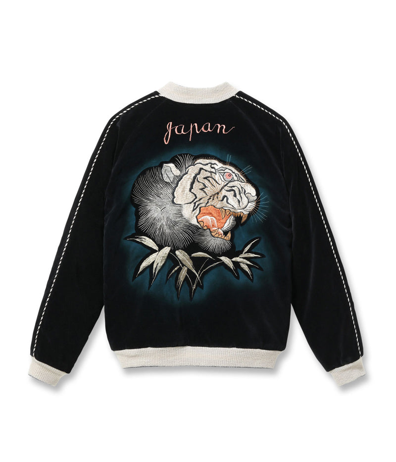 TT15809-119 / KOSHO & CO. TAILOR TOYO Mid 1950s Style Velveteen × Acetate Quilted Souvenir Jacket “Stencil Paint” TOYO ENTERPRISE 60th Anniversary Special Edition “TIGER HEAD” × “EAGLE”