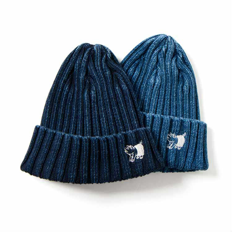 【7481】 STUDIO D'ARTISAN Indigo Knit CAP