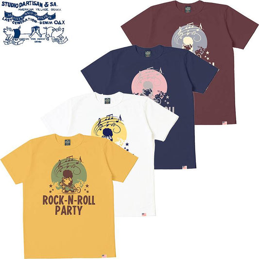 【8104A】 STUDIO D'ARTISAN U.S.A. Cotton Print T-Shirt