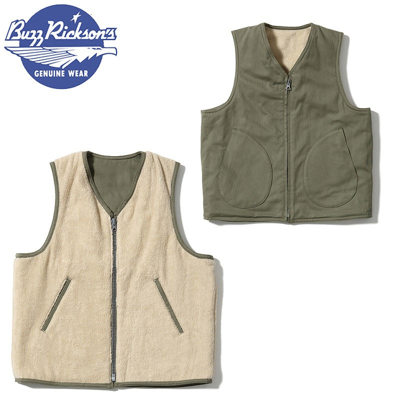 BR14886 / BUZZ RICKSON'S WOOL PILE VEST “BUZZ RICKSON MFG. CO.”