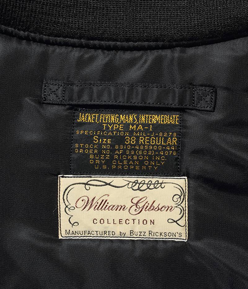 BR14964 / BUZZ RICKSON'S WILLIAM GIBSON COLLECTION Type BLACK MA-1 SLENDER (REGLAR)