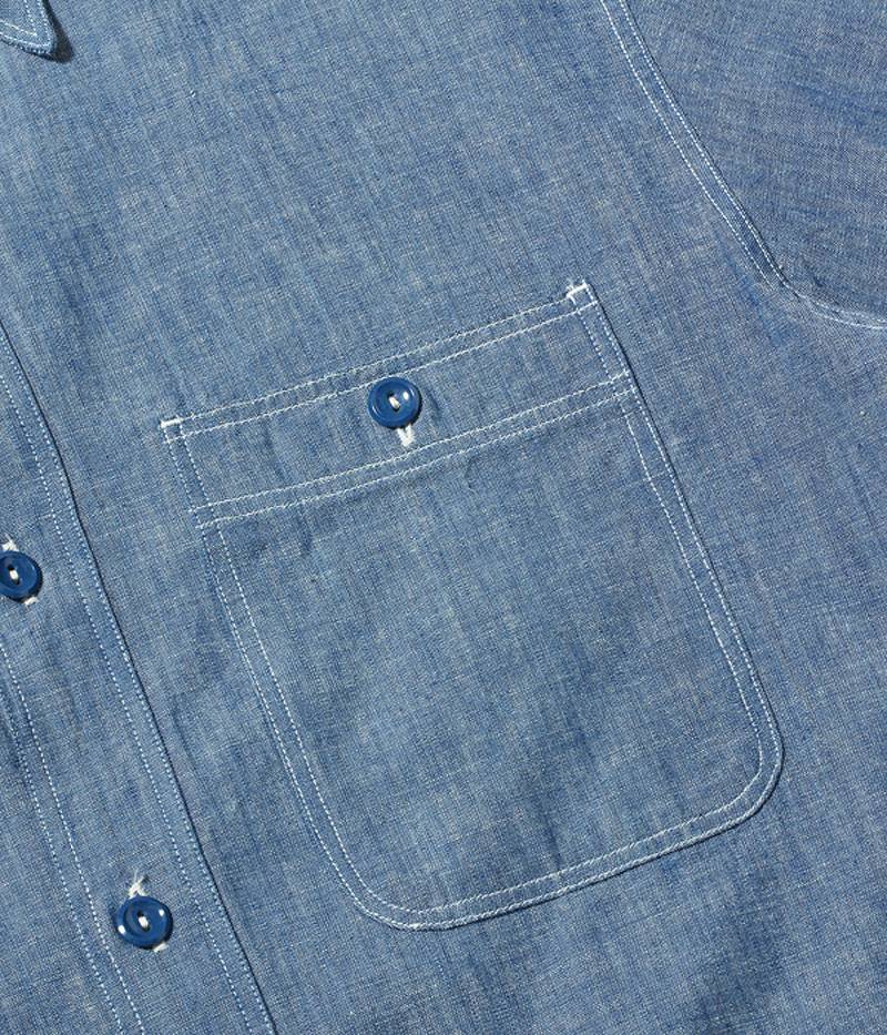 BR25995 / BUZZ RICKSON'S BLUE CHAMBRAY WORK SHIRTS (LONG SLEEVE)