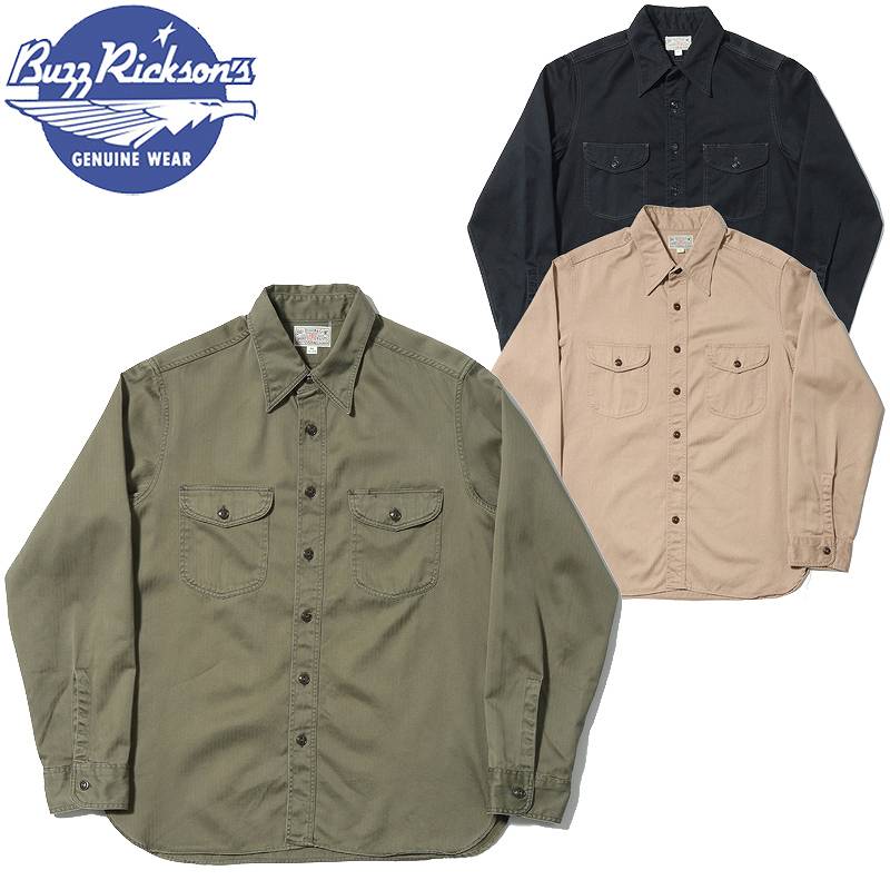 BR26081 / BUZZ RICKSON'S HERRINGBONE WORK SHIRTS