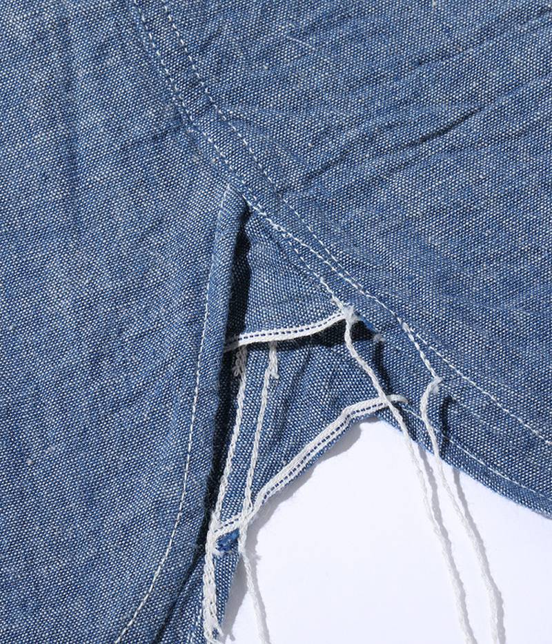 BR35856 / BUZZ RICKSON'S BLUE CHAMBRAY WORK SHIRTS (SHORT SLEEVE)