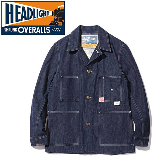 HD15234 / HEADLIGHT 10oz. BLUE DENIM WW II WORK COAT