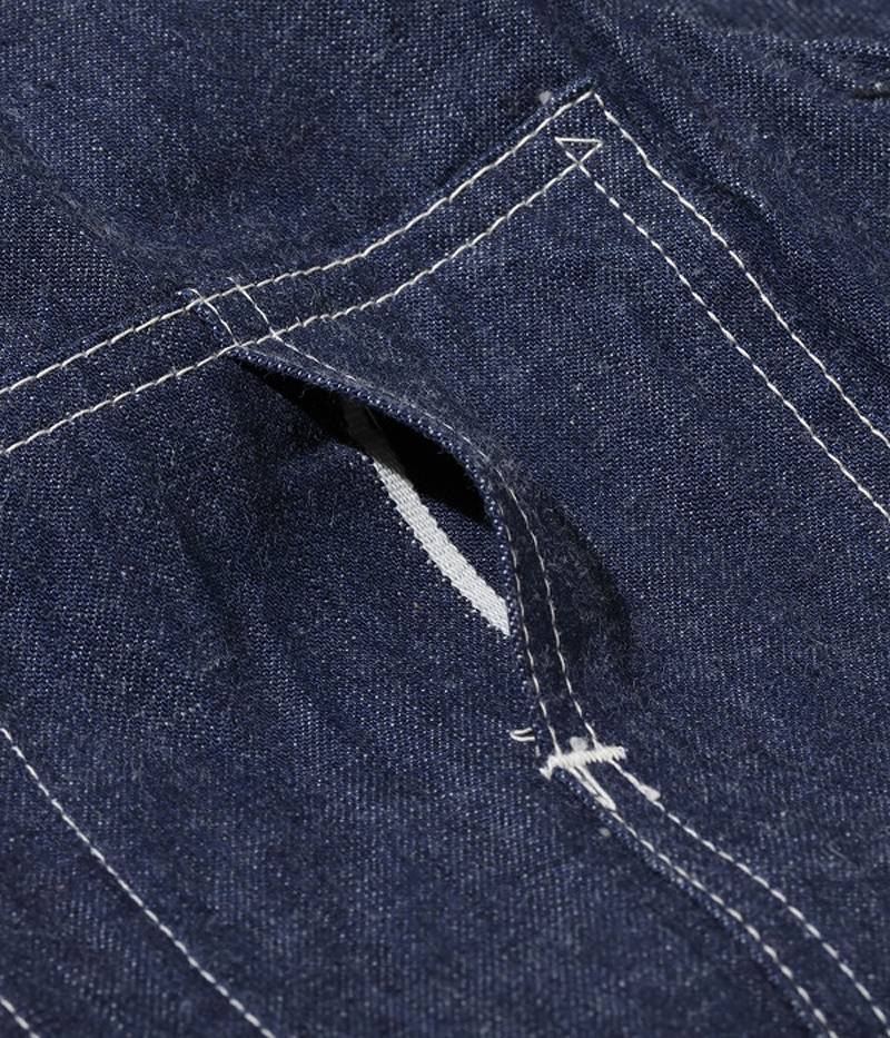 HD15234 / HEADLIGHT 10oz. BLUE DENIM WW II WORK COAT