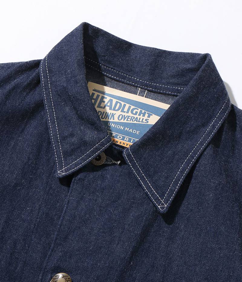 HD15234 / HEADLIGHT 10oz. BLUE DENIM WW II WORK COAT