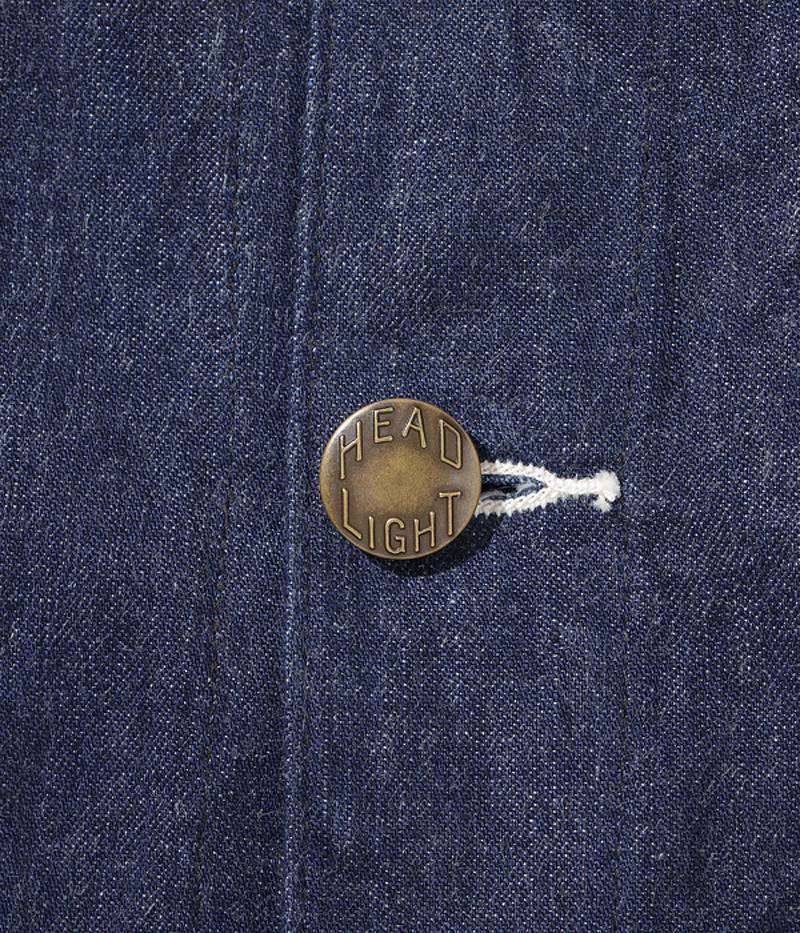 HD15234 / HEADLIGHT 10oz. BLUE DENIM WW II WORK COAT
