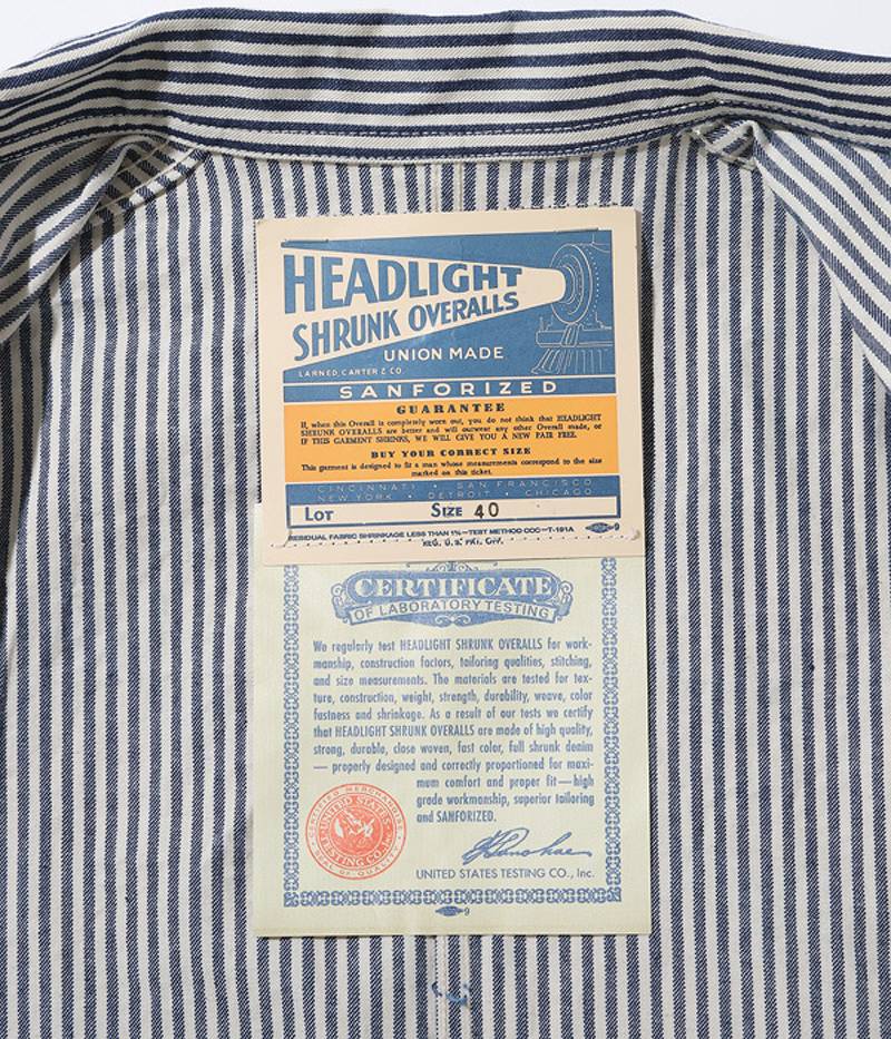 HD15235 / HEADLIGHT 11oz. EXPRESS STRIPE WW II WORK COAT